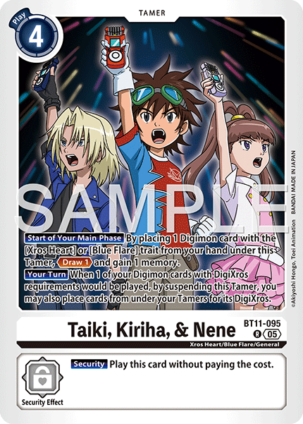 Taiki & Kiriha & Nene (BT11-095) Digimon Generation [AD01]