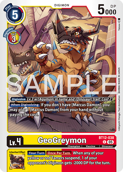 GeoGreymon (BT12-038) Digimon Generation [AD01]