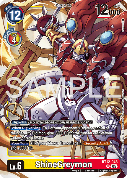 ShineGreymon (BT12-043) Digimon Generation [AD01]