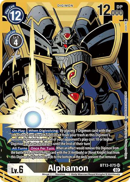 Alphamon (BT13-075) Alternative Art