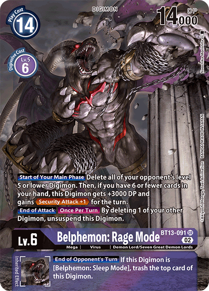 Belphemon: Rage Mode (BT13-091) Alternative Art