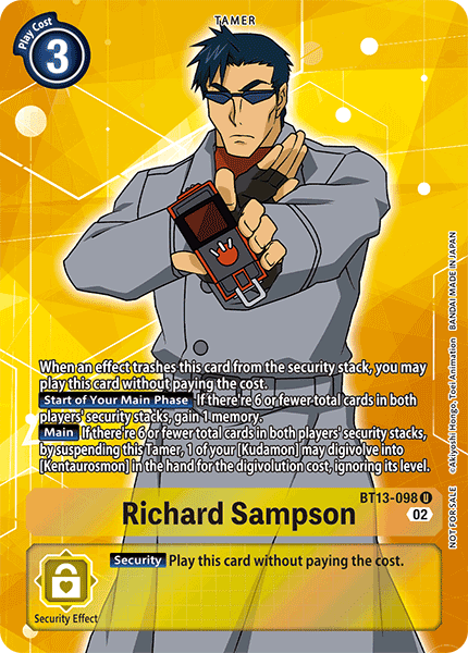 Richard Sampson (BT13-098) Box Topper