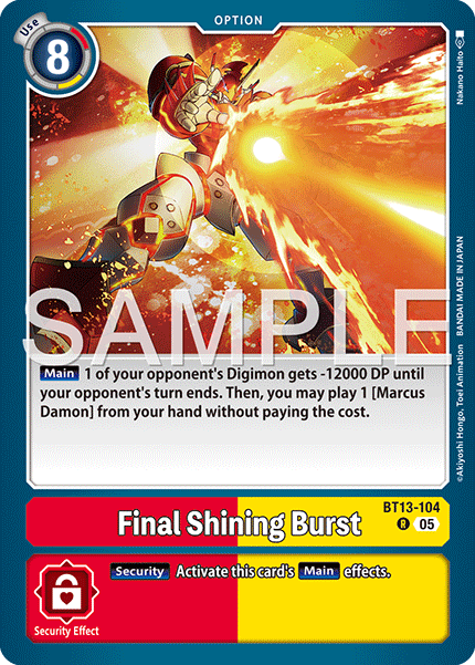 Final Shining Burst (BT13-104) Digimon Generation [AD01]