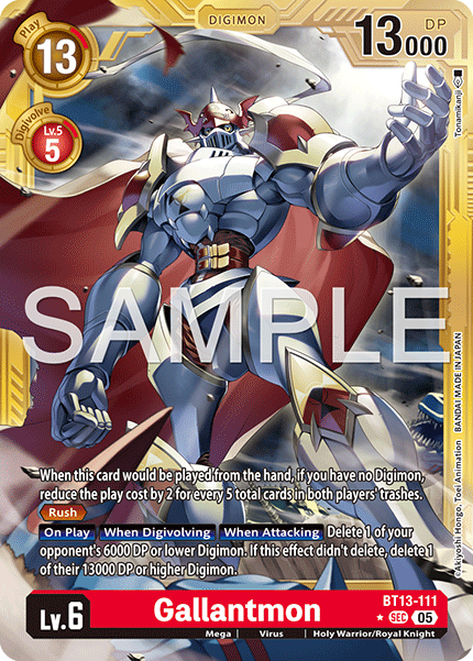 Gallantmon (BT13-111) Digimon Generation [AD01] Gold