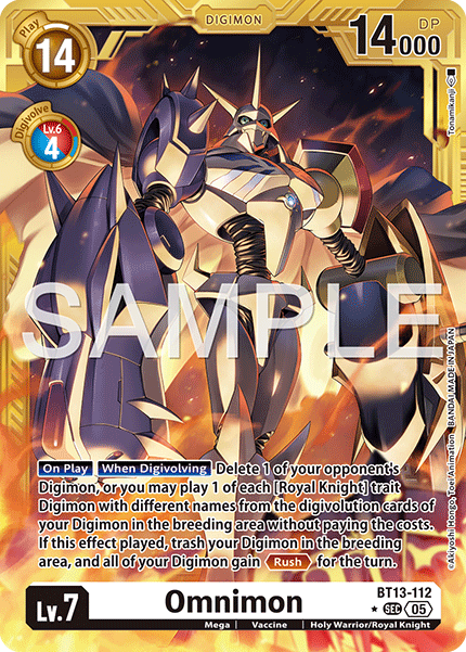 Omnimon (BT13-112) Digimon Generation [AD01] Gold