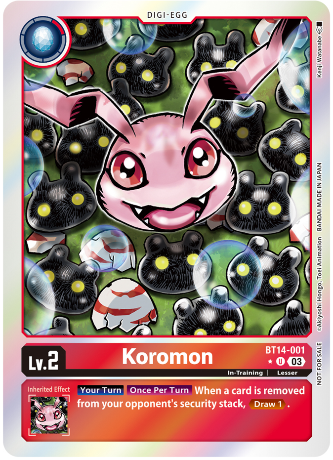 Koromon (BT14-001) Box Topper