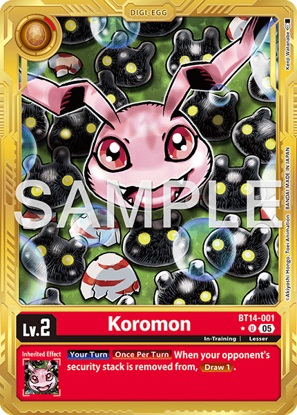 Koromon (BT14-001) Digimon Generation [AD01] Gold