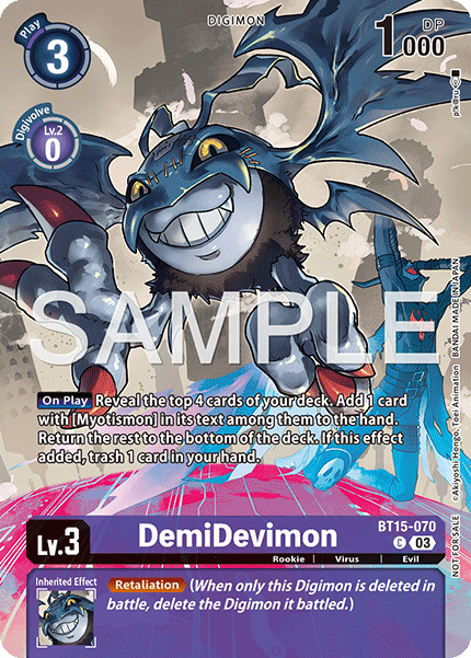 DemiDevimon (BT15-070) Legend Pack 2025 Box Topper