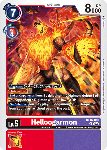 Helloogarmon (BT16-010) Uncommon