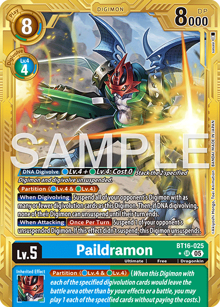 Paildramon (BT16-025) Digimon Generation [AD01] Gold