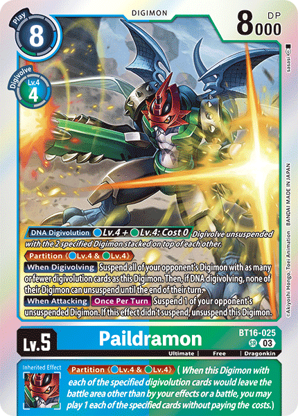 Paildramon (BT16-025) Super Rare