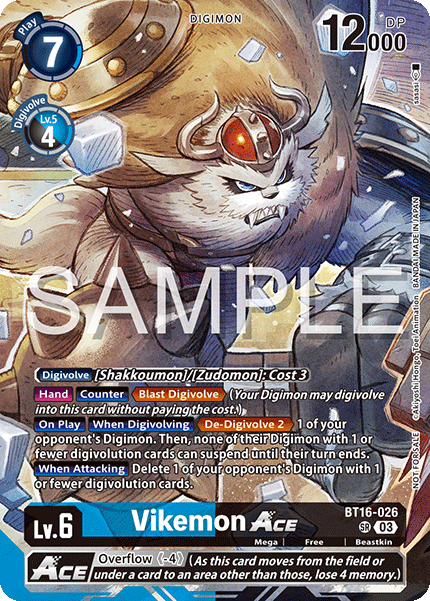 [Participant Release Event BT22] Non Foil Vikemon Ace (BT16-026) Super Rare