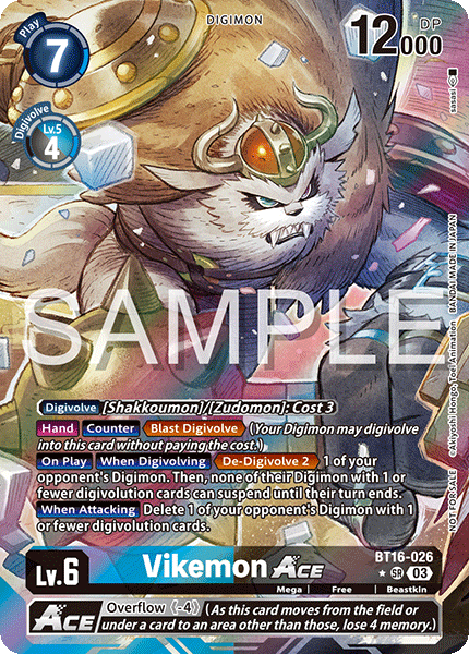 [Participant Release Event BT22] Winner Foil Textured Vikemon Ace (BT16-026) Super Rare