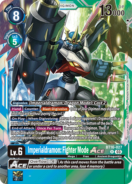 Imperialdramon: Fighter Mode ACE (BT16-027) Rare