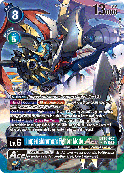 Imperialdramon: Fighter Mode ACE (BT16-027) Alternative Art