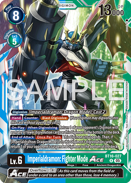 Imperialdramon: Fighter Mode ACE (BT16-027) Digimon Generation [AD01]