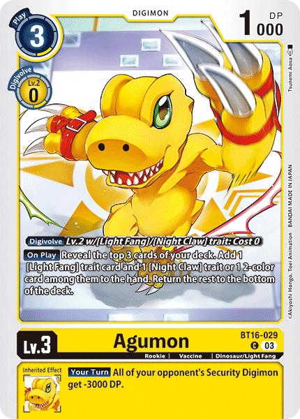 Agumon (BT16-029) Common