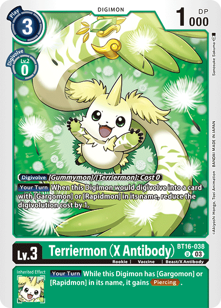 Terriermon (X Antibody) (BT16-038) Uncommon