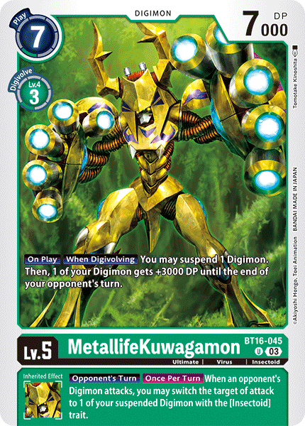 MetallifeKuwagamon (BT16-045) Uncommon