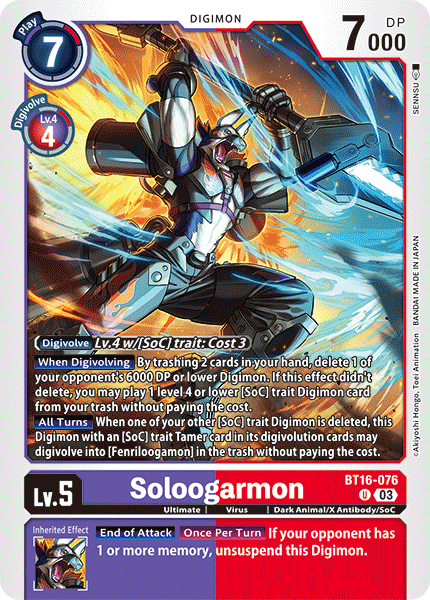 Soloogarmon (BT16-076) Uncommon