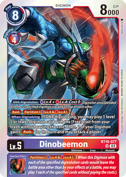 Dinobeemon (BT16-077) Super Rare