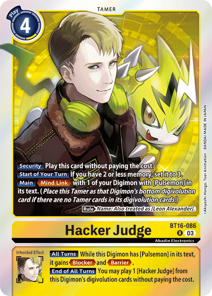 Hacker Judge (BT16-086) Rare