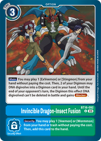 Invincible Dragon-Insect Fusion (BT16-092) Uncommon