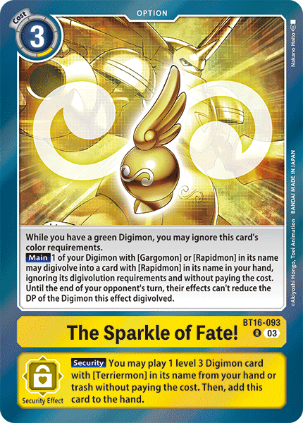 The Sparkle of Fate! (BT16-093) Rare