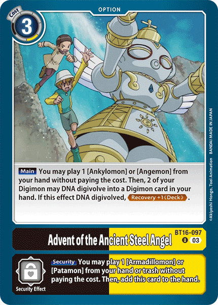 Advent of the Ancient Steel Angel (BT16-097) Uncommon