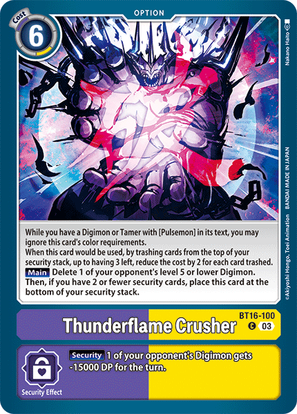 Thunderflame Crusher (BT16-100) Common