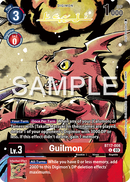 Guilmon (BT17-008) Signatured Rare