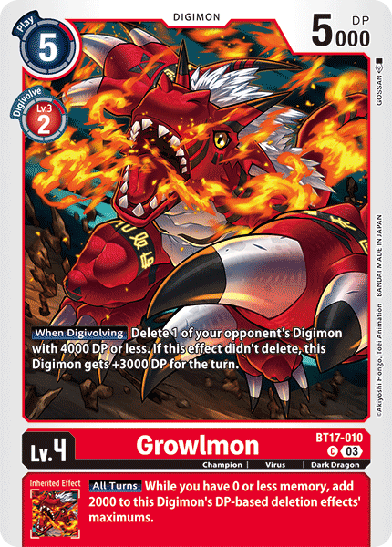 Growlmon (BT17-010) Common