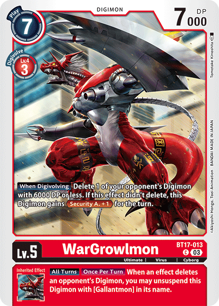 WarGrowlmon (BT17-013) Common