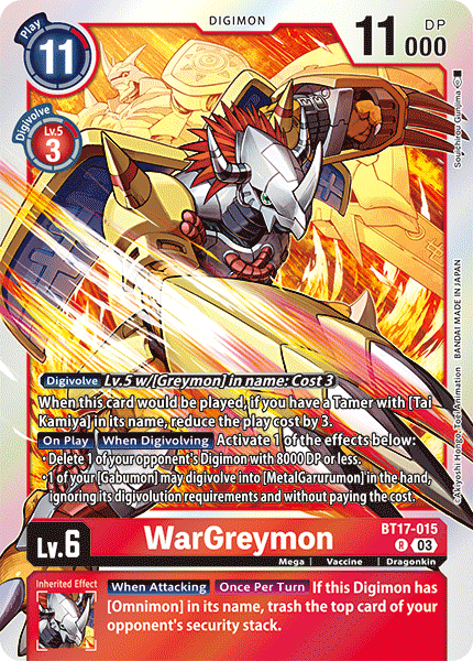 WarGreymon (BT17-015) Rare