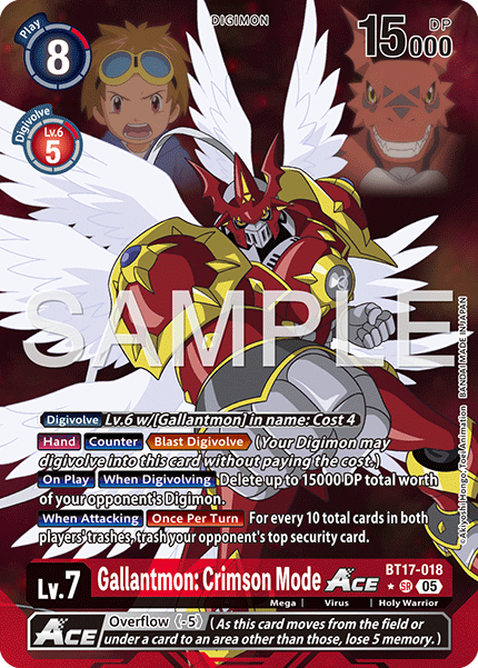 Gallantmon: Crimson Mode ACE (BT17-018) Digimon Generation [AD01]