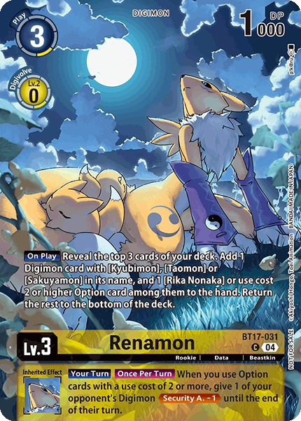 Renamon (BT17-031) Box Topper