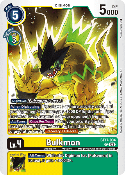 Bulkmon (BT17-034) Common