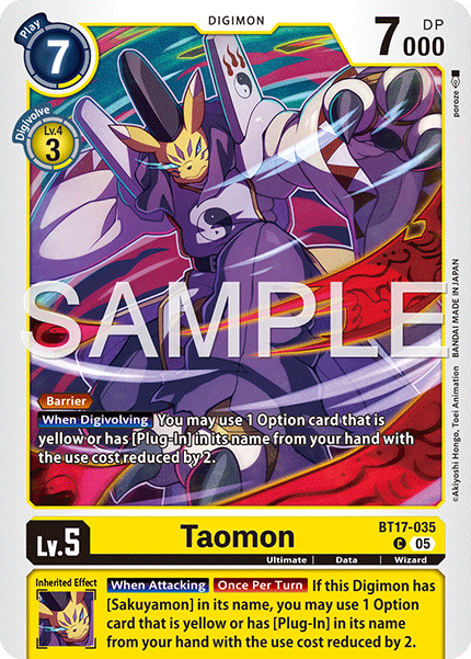 Taomon (BT17-035) Reprint Common