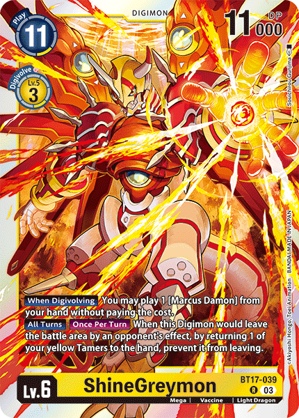 ShineGreymon (BT17-039) Rare