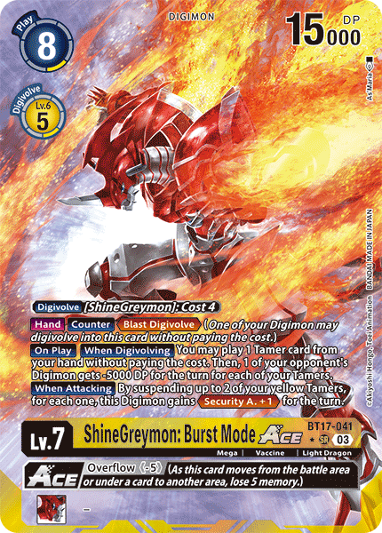 ShineGreymon: Burst Mode ACE (BT17-041) Alternative Art