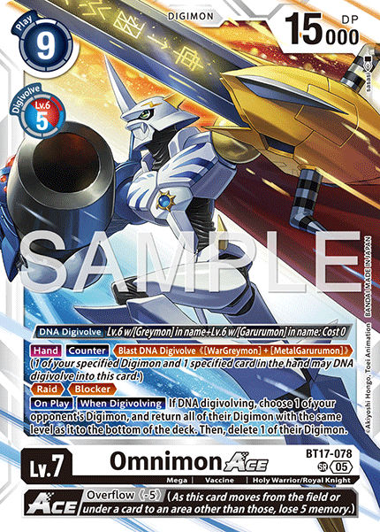 Omnimon ACE (BT17-078) Digimon Generation [AD01]