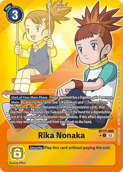 Rika Nonaka (BT17-085) Box Topper