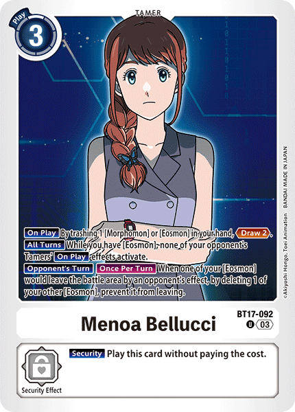 Menoa Bellucci (BT17-092) Uncommon