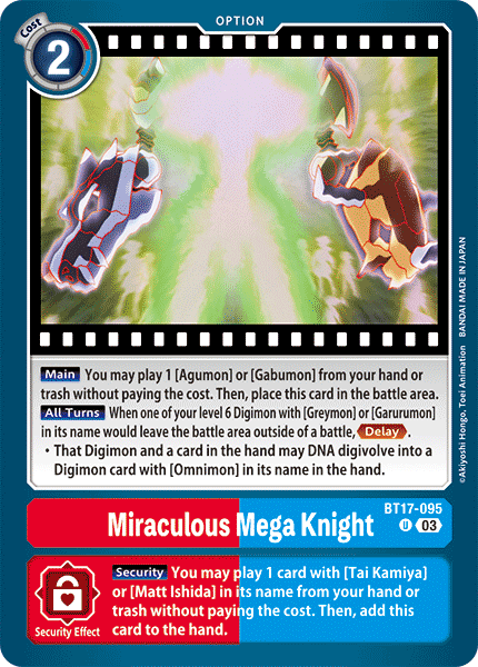 Miraculous Mega Knight (BT17-095) Uncommon