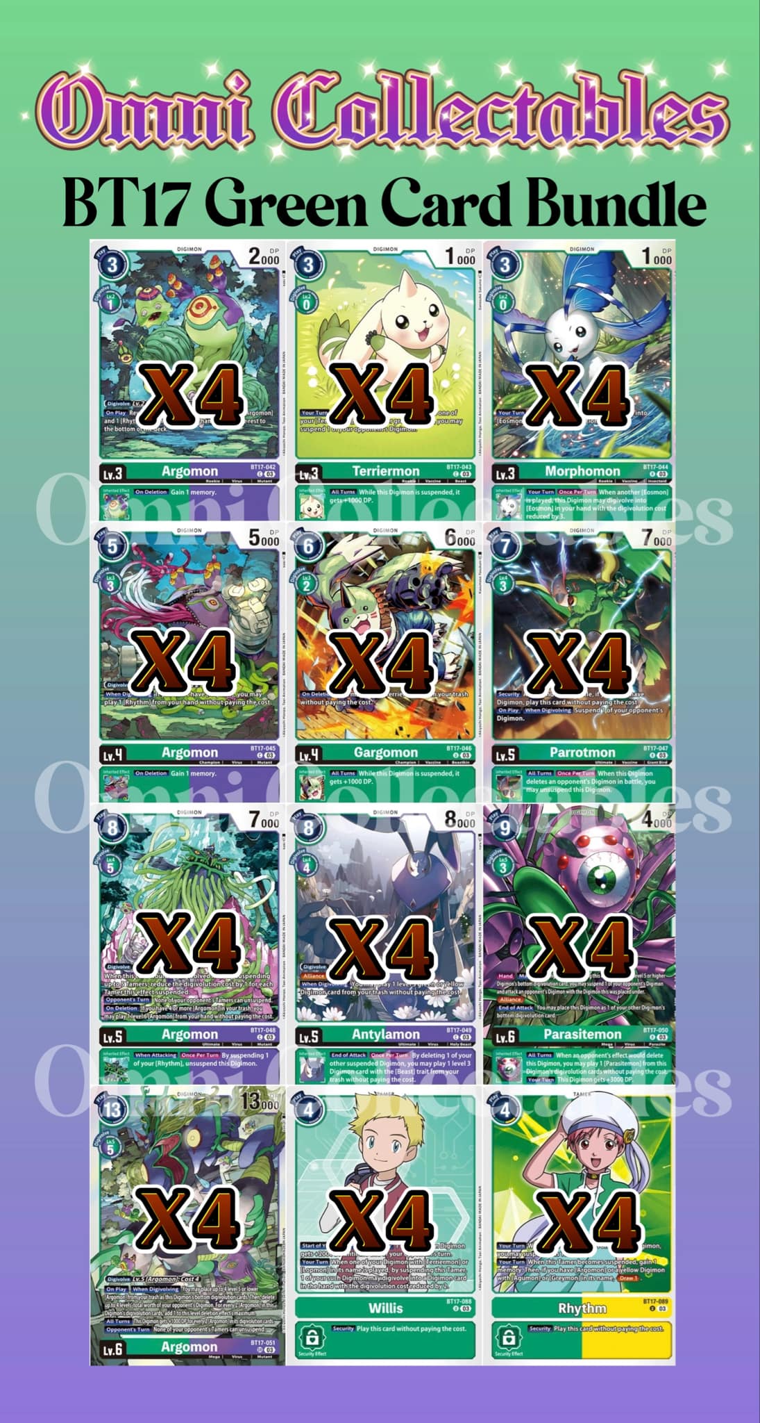 BT17 Green Card Bundle