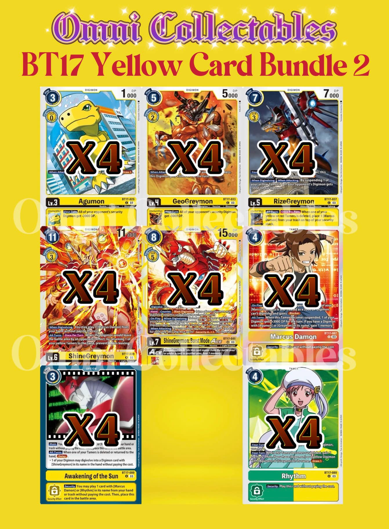 BT17 Yellow Card Bundle 2