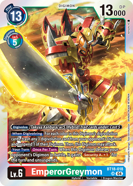 EmperorGreymon (BT18-018) Super Rare