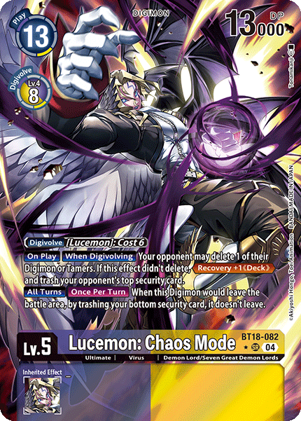 Lucemon: Chaos Mode (BT18-082) Alternative Art