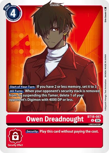 Owen Dreadnought (BT18-087) Uncommon