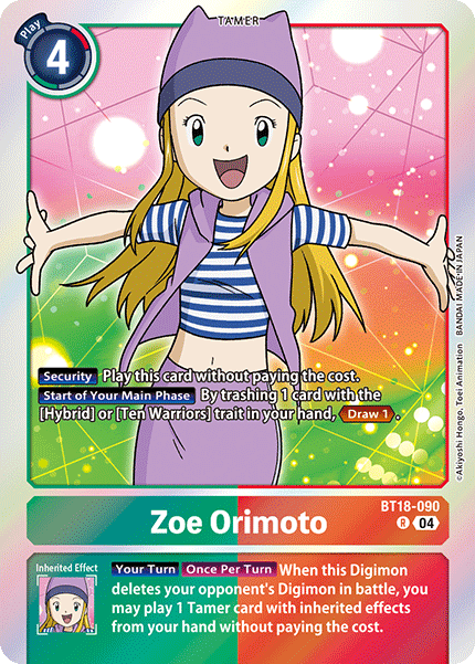 Zoe Orimoto (BT18-090) Rare